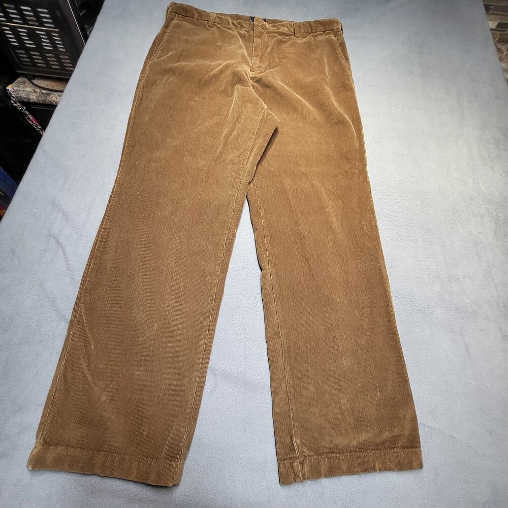Dockers‎ Pants Mens 38x31 Brown Corduroy Relaxed Straight Leg Distressed